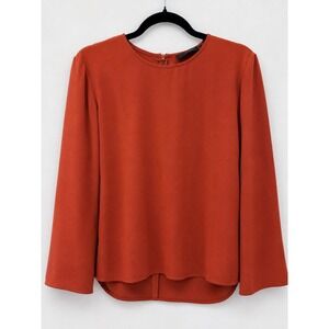 Hallhuber Burnt Orange Blouse Business Casual Minimalist Office Workwear M